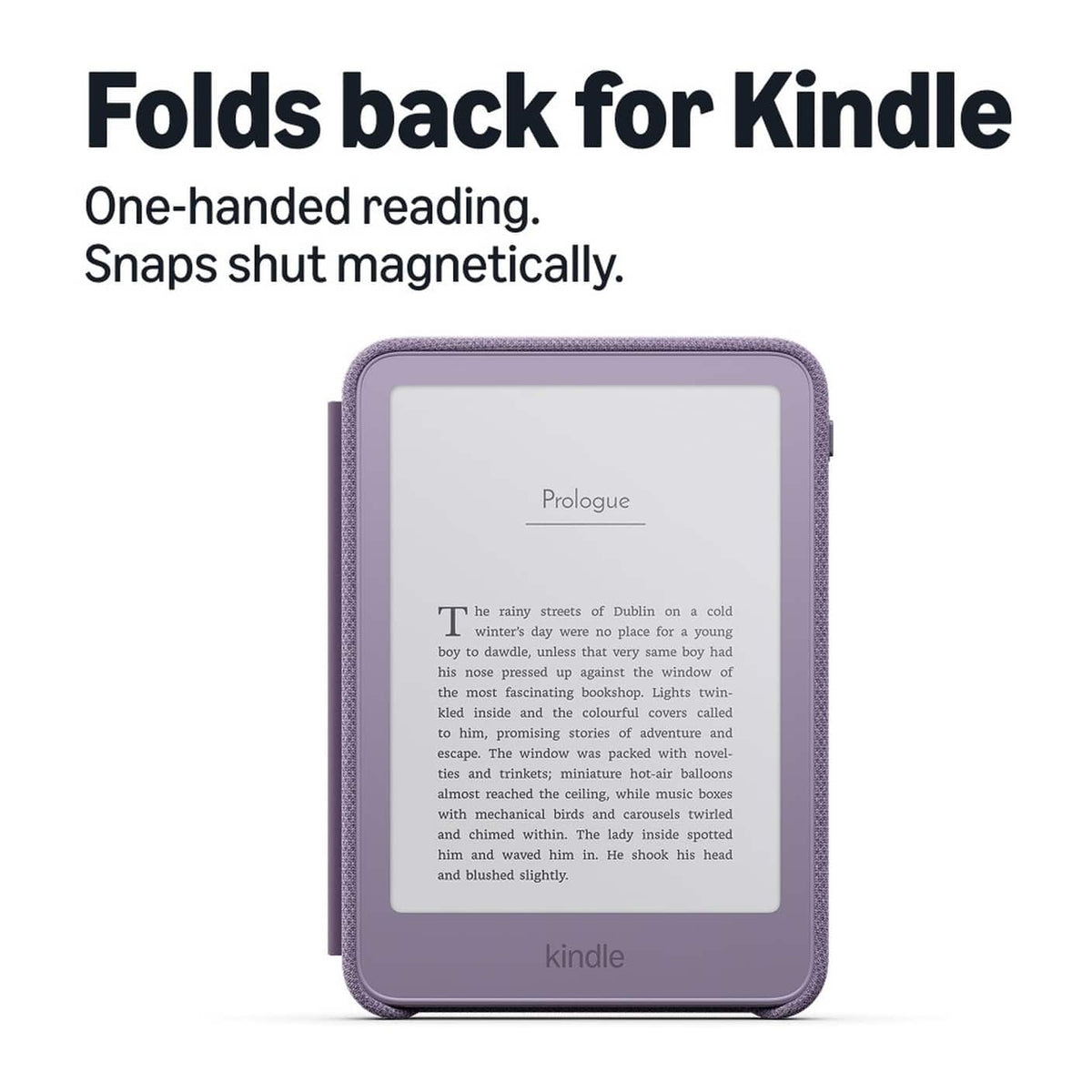 All-New Amazon Kindle Cover — Thin & Lightweight, Foldable Protective Case — Knit Fabric - Ube