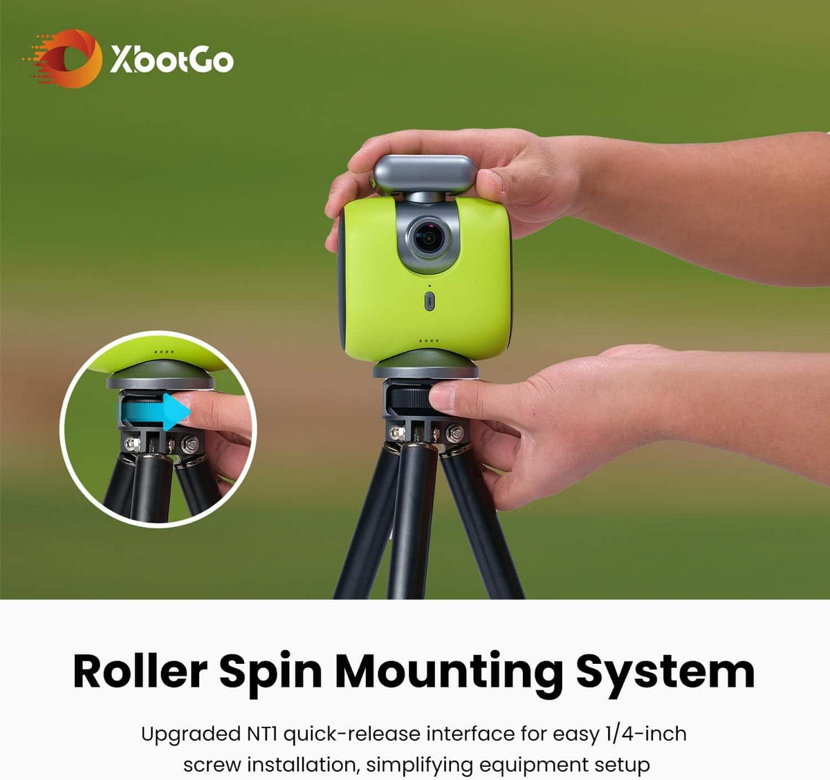 XbotGo - T1 3.77ft Tripod - Black