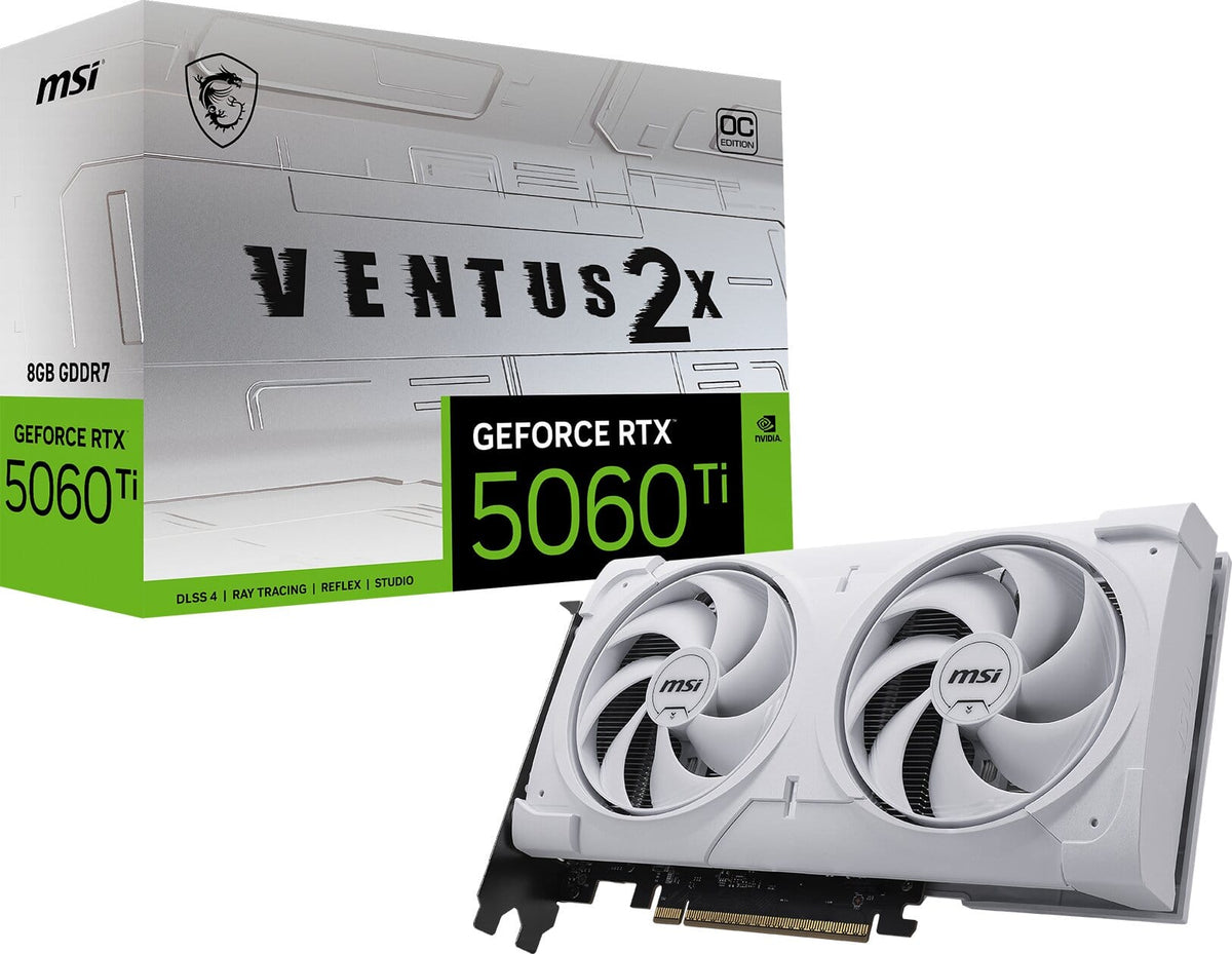 MSI - NVIDIA GeForce RTX 5060 Ti 8GB GDDR7 VENTUS 2X OC PLUS PCI Express 5.0 Graphics Card - White