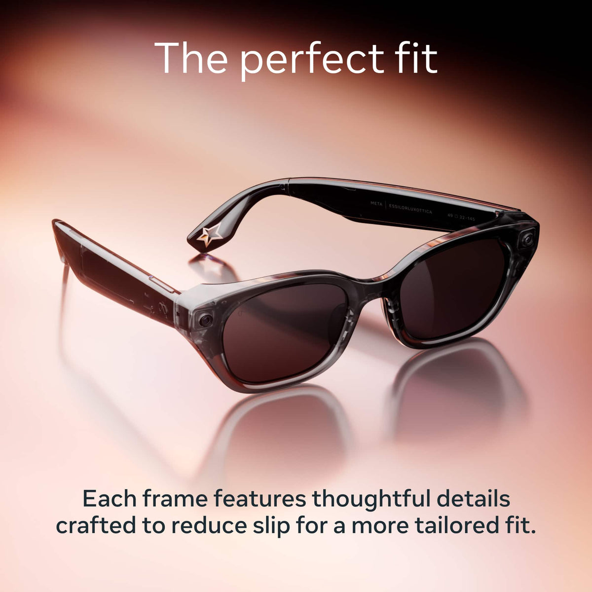 Meta - Glasses, Capri Lisa Edition, Smart Frame, AI Glasses - Grey Lenses - Eclipse