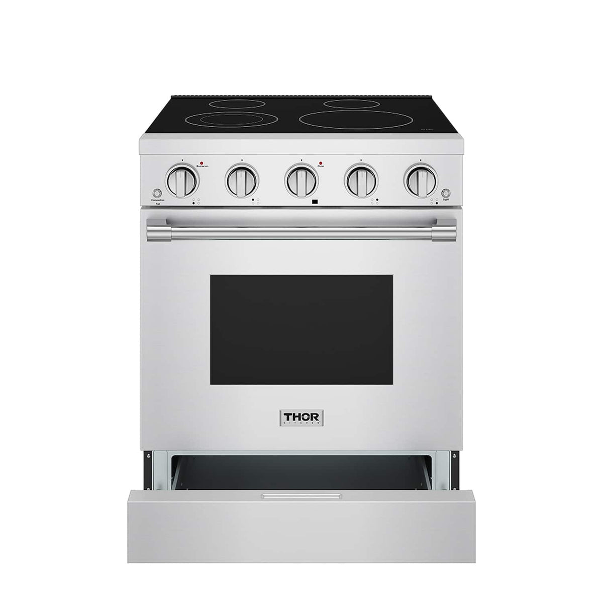 Thor Kitchen - 4.55 Cu. Ft Freestanding Electric Convection Range - Stainless Steel