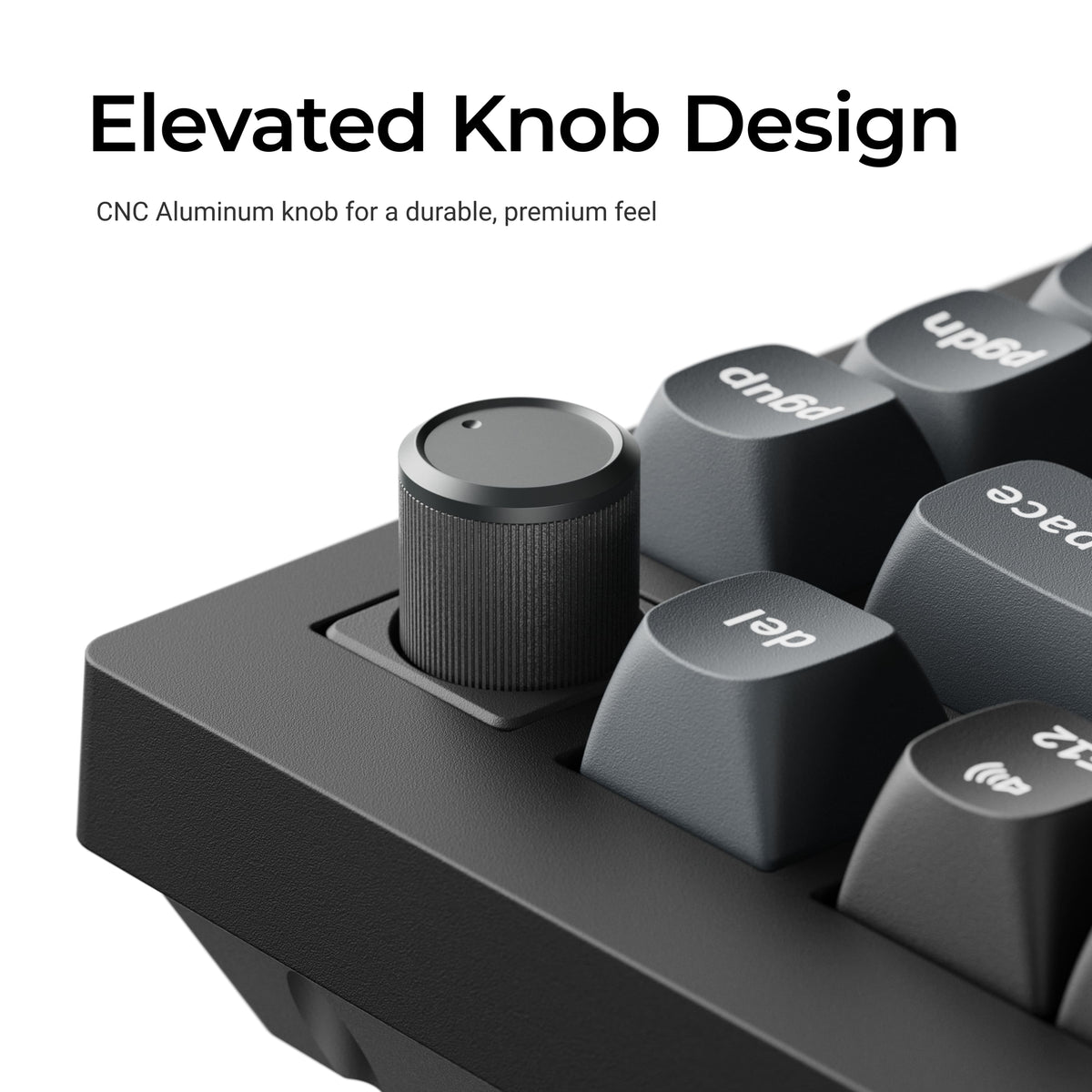 Keychron - V1 Ultra 8k 75% Custom Red Switch Mechanical Gaming Keyboard with Programmable ZMK Launcher Software - Black