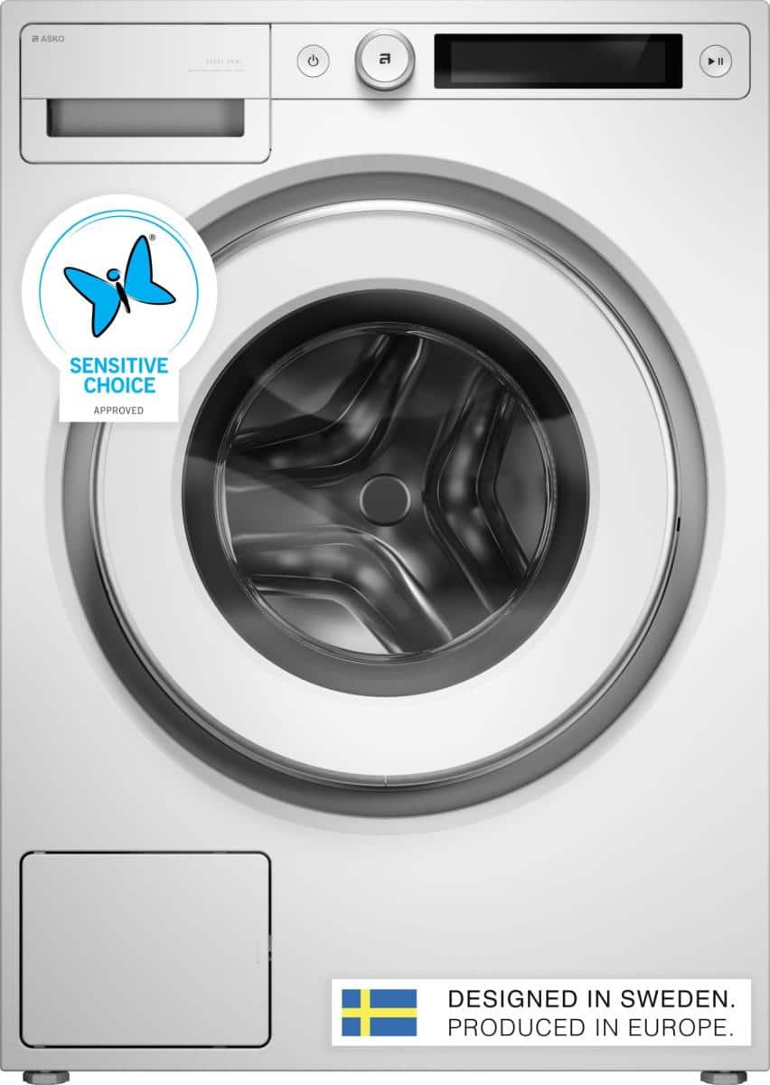 Asko - 2.7 Cu.Ft. High-Efficiency Front Load Washer, Auto Dose, Steel Seal, 24.3 lb capacity, 1400 RPM max spin, Stackable - White