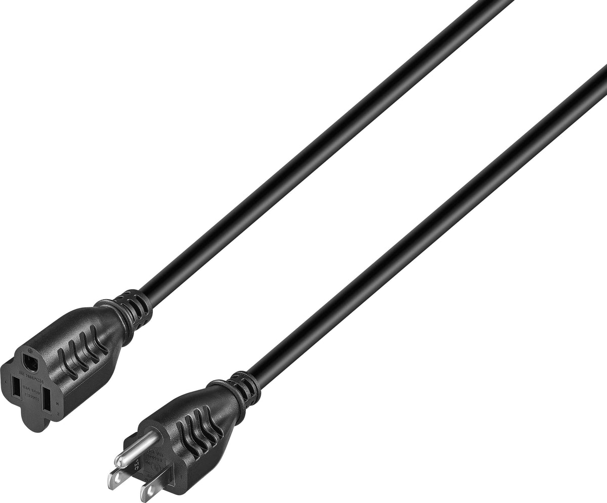 Best Buy essentials™ - 6’ 16ga Indoor/Outdoor Extension Power Cord - Black