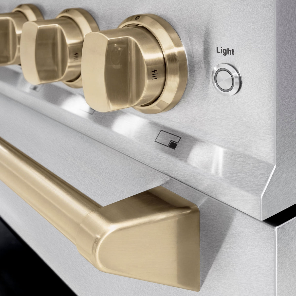 ZLINE - Autograph 36 in. 5.2 cu. ft. Classic Freestanding DuoPro Gas Range w/ Convection Oven in Satin Steel & Bronze Accents - Satin Stainless Steel