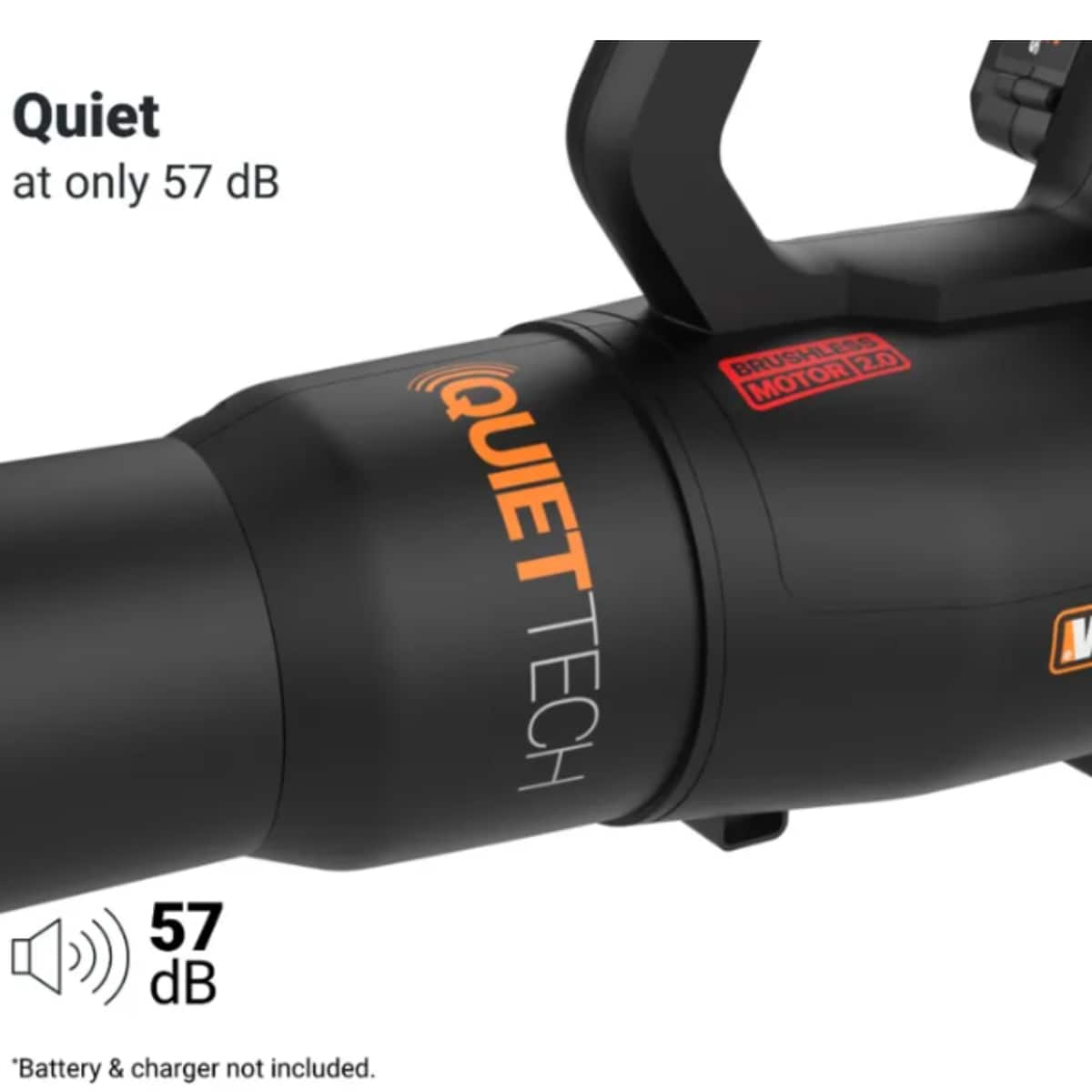WORX - Nitro WG581.9 40V 4.0Ah Cordless 530 CFM QuietTech Leaf Blower - Tool Only - Black