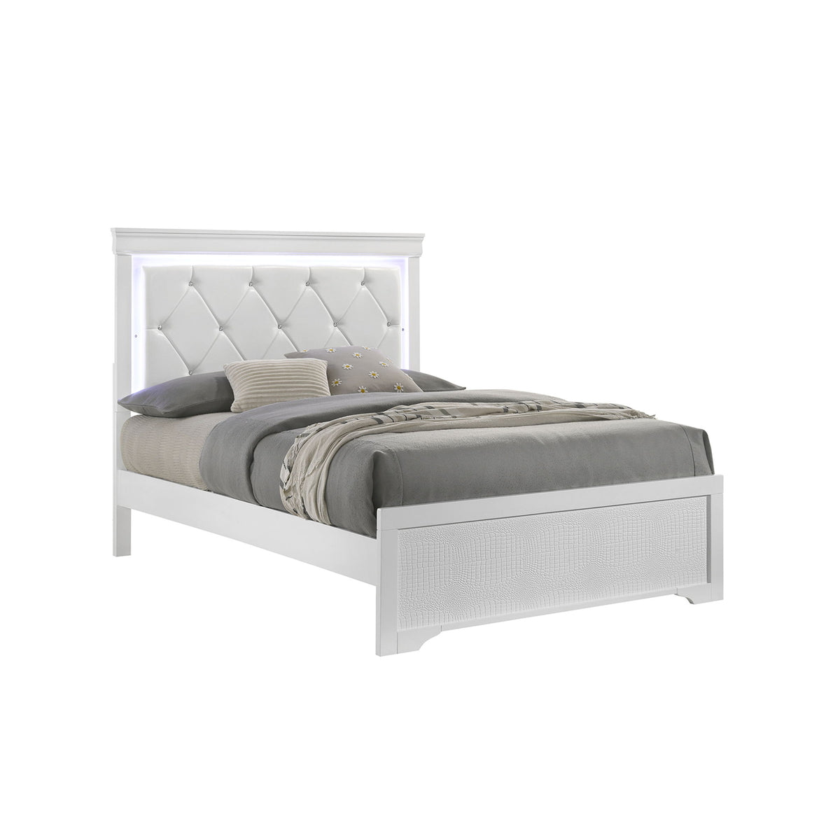 Blaze - Cama con cabecero LED