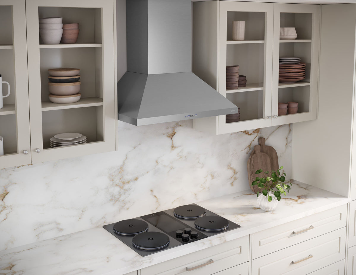 Zephyr - 30 inches - Convertible - Wall Range Hood - Stainless Steel