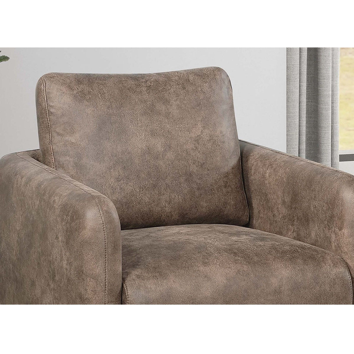 Sillón decorativo giratorio tapizado