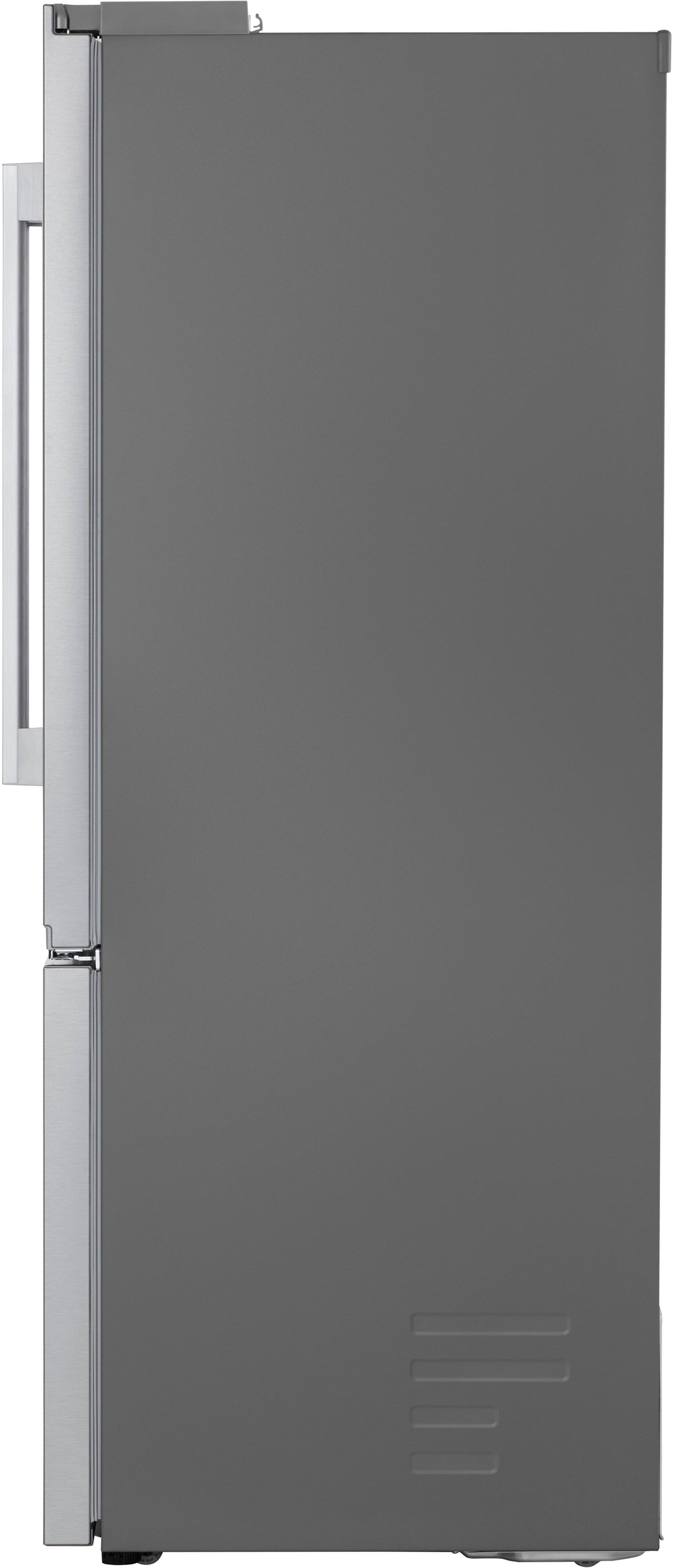LG - 36-in Counter-Depth MAX 23.7 Cu. Ft. French Door Smart Refrigerator with Zero Clearance - Stainless Steel