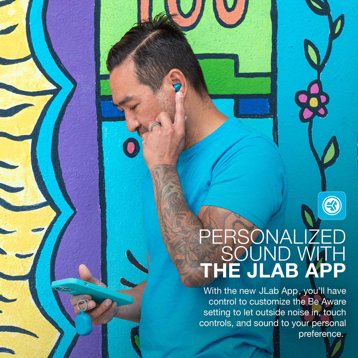 JLab - JBuds Mini True Wireless Earbuds - Aqua