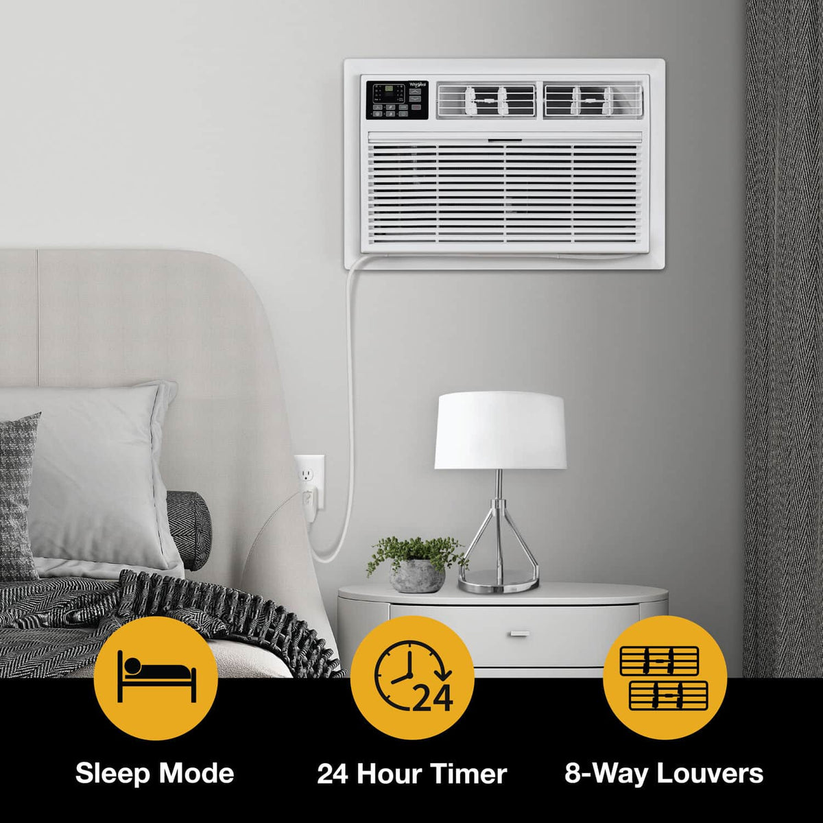 Whirlpool - 10,000 BTU Through the Wall Air Conditioner - White