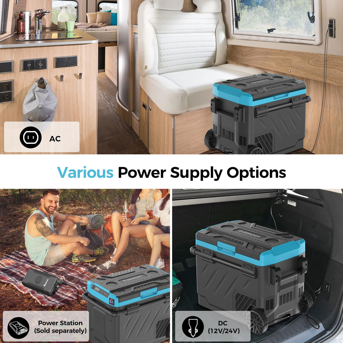 Renogy - 42 Quart (40L) Portable Refrigerator - Black