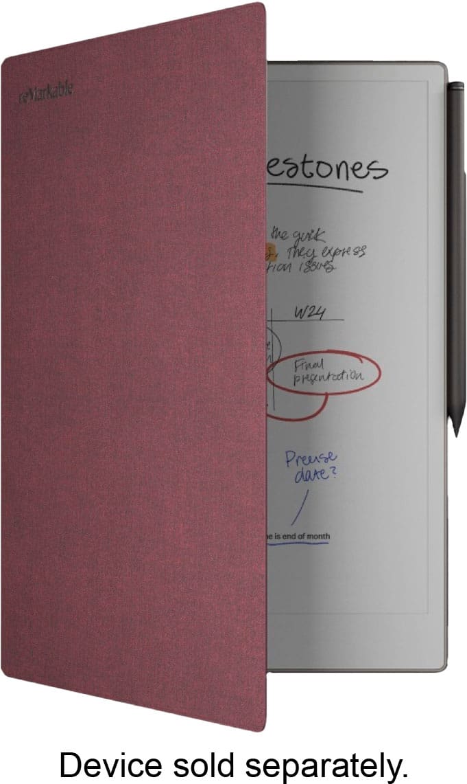 reMarkable - Paper Pro - Mosaic Weave Book Folio for your 11.8'' Paper Tablet - Burgundy