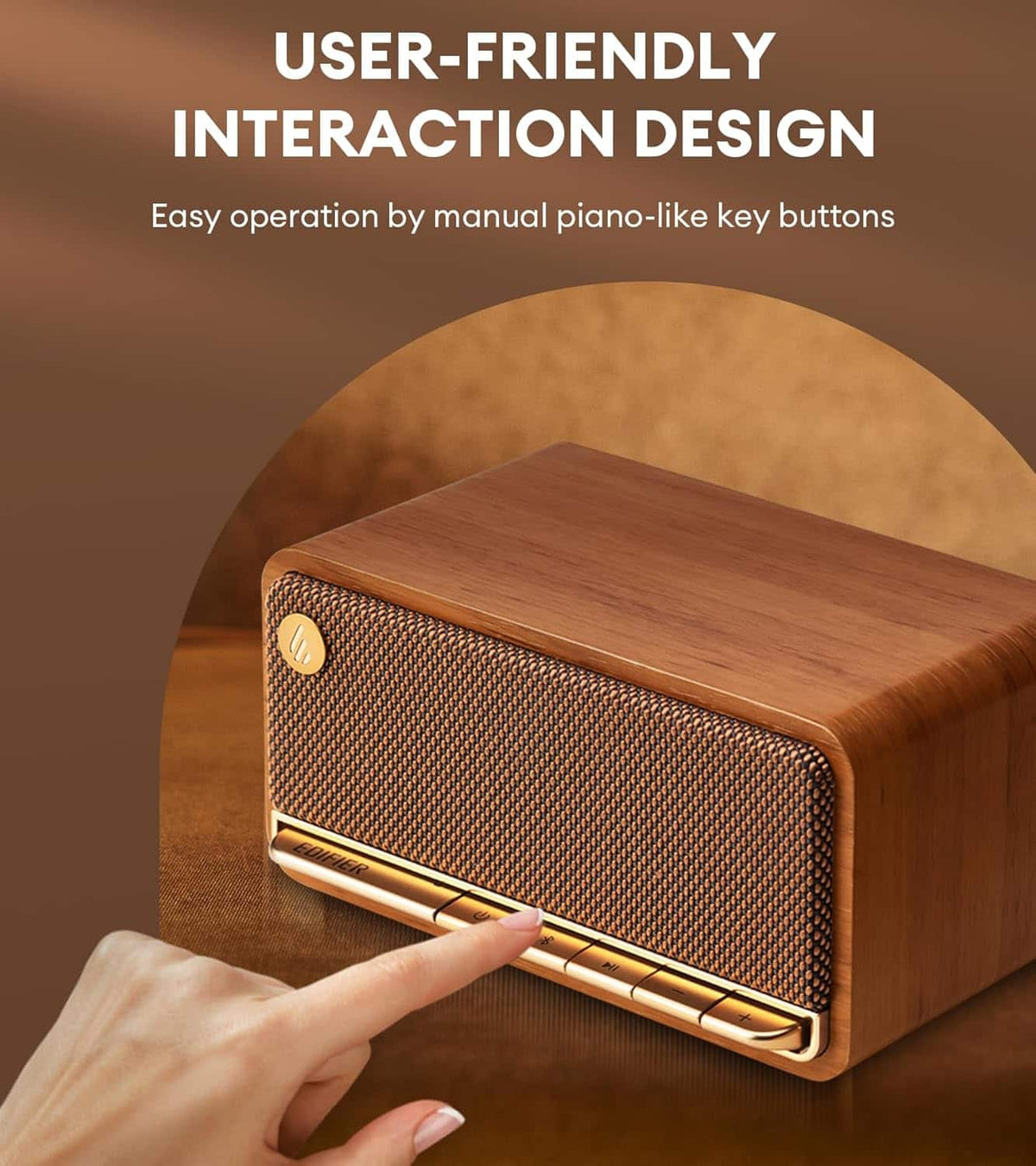 Edifier - MP230 Portable Bluetooth Speaker - Wood