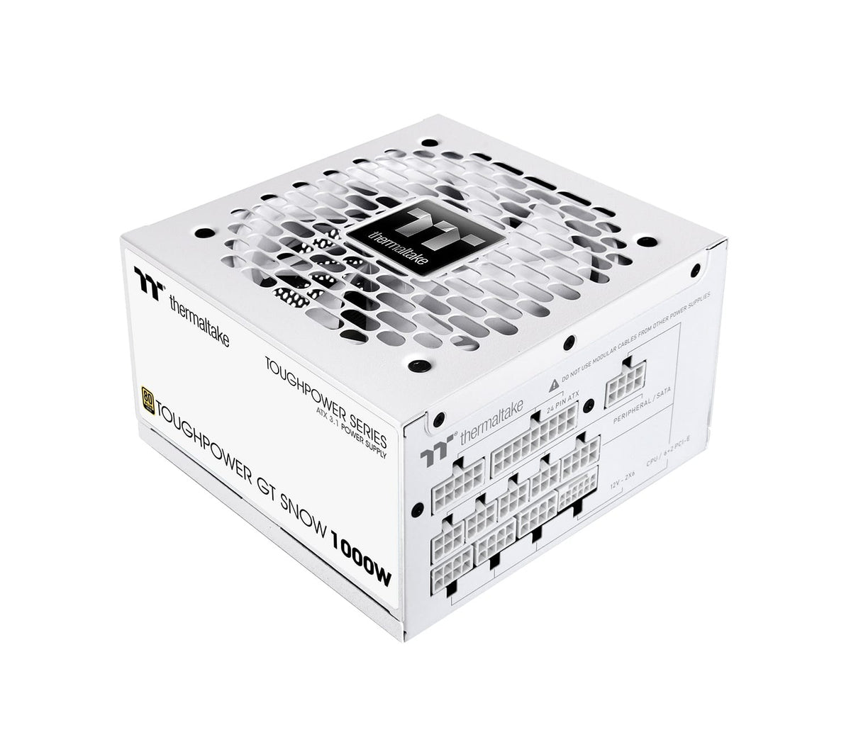 Thermaltake - Toughpower GT 1000W 80+ Gold ATX 3.1 Fully Modular Power Supply - Snow