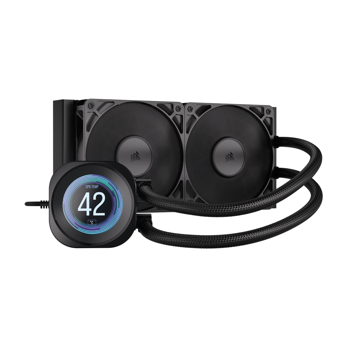 CORSAIR - NAUTILUS 240 RS LCD Liquid CPU Cooler - Black