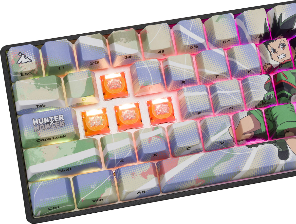 Higround - Hunter x Hunter Basecamp 65+ 65% Wired Mechanical Pre-Lubed TTC Venus Linear Switch Gaming Keyboard w/ RGB Backlighting - Gon