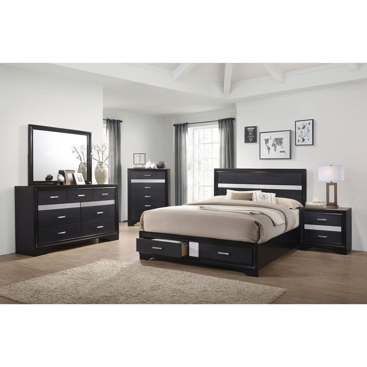 Corbin - Juego de dormitorio deslumbrante