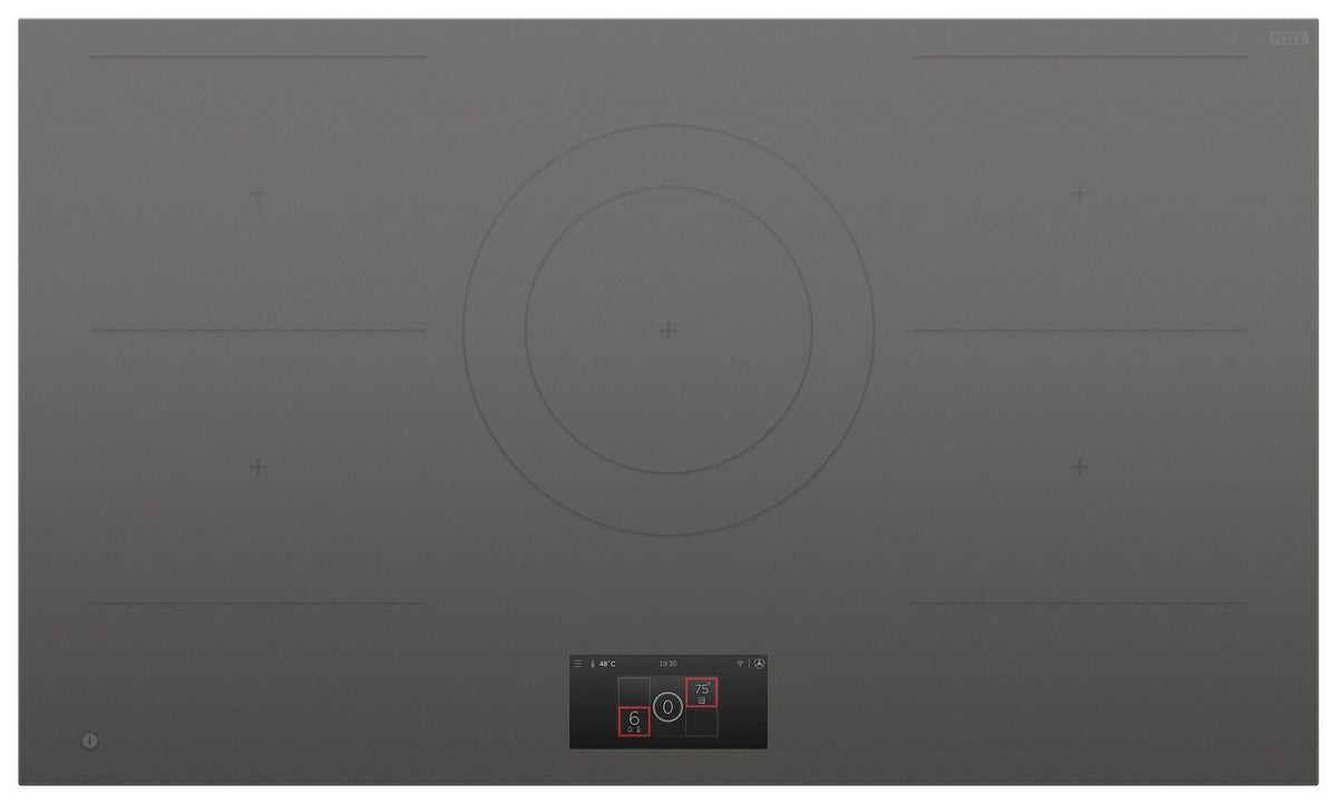 Fisher & Paykel - 36 in. Wide 5 Element Primary Modular Induction Built-in Electric Cooktop, 5 Zones with SmartZone - Gray