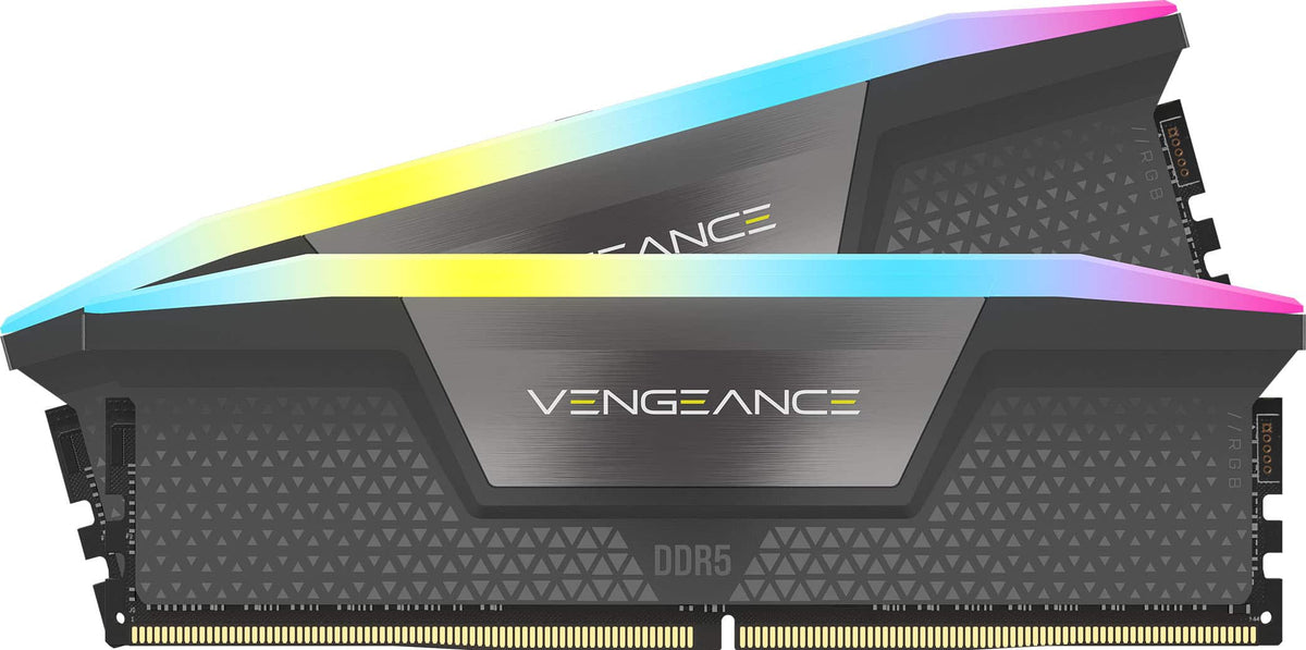 CORSAIR - VENGEANCE RGB DDR5 64GB (2 x 32GB) DDR5 6000 CL40-50-50-96 1.35V Intel XMP & AMD EXPO - Gray