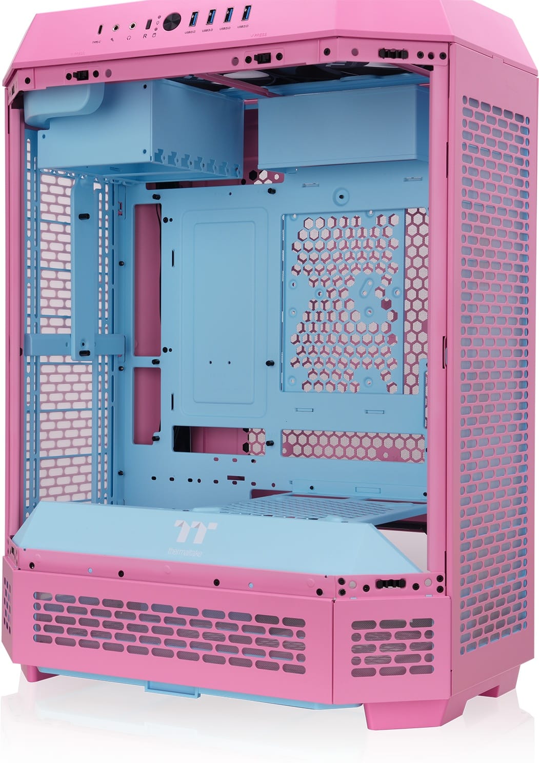 Thermaltake - The Tower 600 Mid Tower ATX PC Case - Bubble Pink