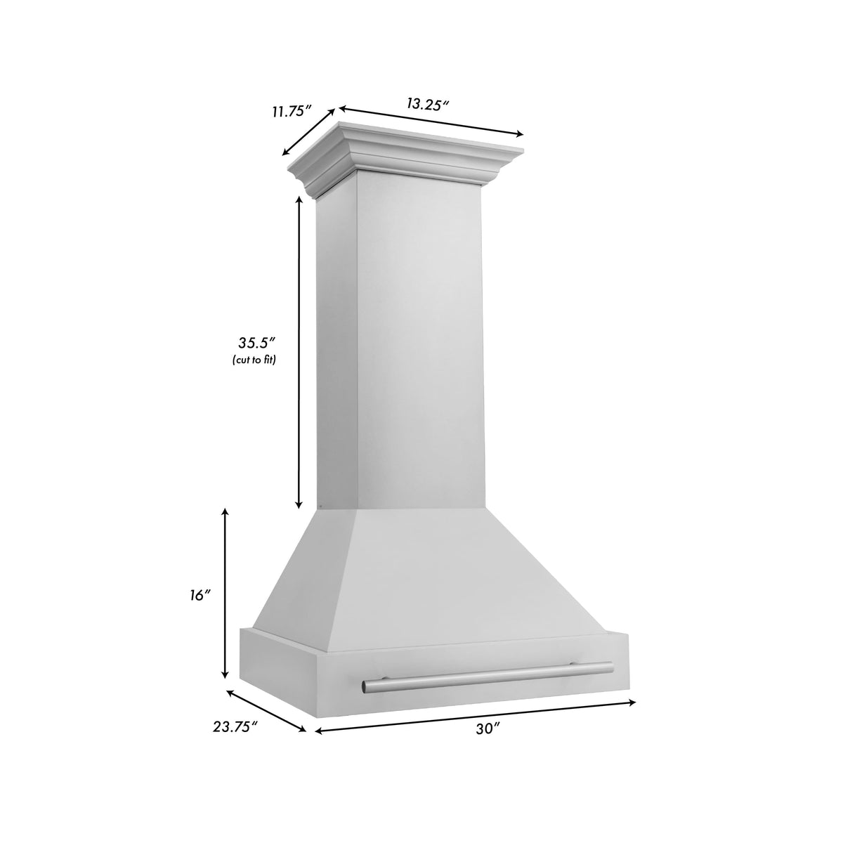 ZLINE - 30 inches - Externally Vented - Wall Range Hood - Stainless Steel