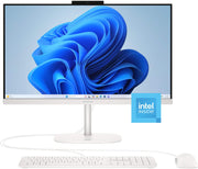 HP - OmniStudio 23.8" Full HD All-in-One - Intel N150 Processor - 8GB Memory - 128GB UFS - Cashmere White