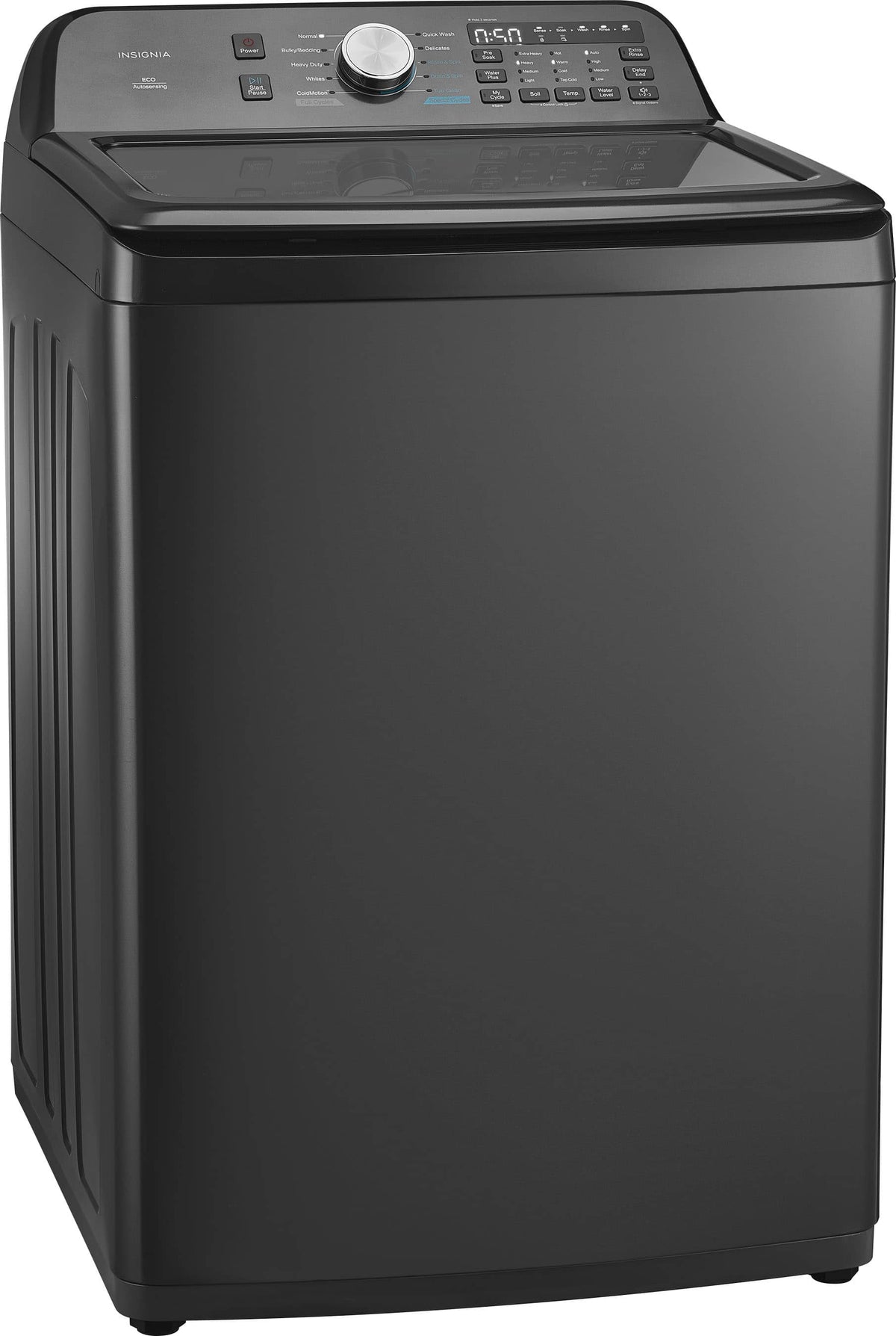 Insignia™ - 4.1 Cu. Ft. Top-Load Washer with ColdMotion Technology - Metallic Gray