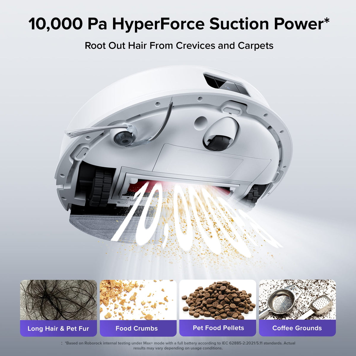 Roborock - Q10 Series Robot Vacuum & Mop, 10000Pa Suction, 70 Days Self-Emptying, Anti-Tangle Brush, Obstacle Avoidance - White