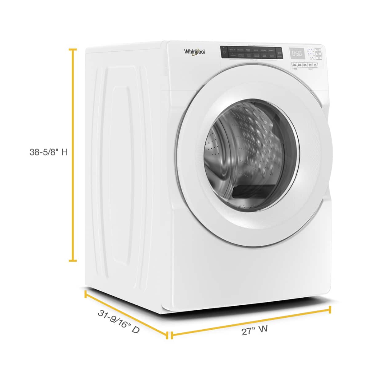 Whirlpool - 4.3 Cu. Ft. High Efficiency Stackable Front Load Washer with 35 Cycle Options - White