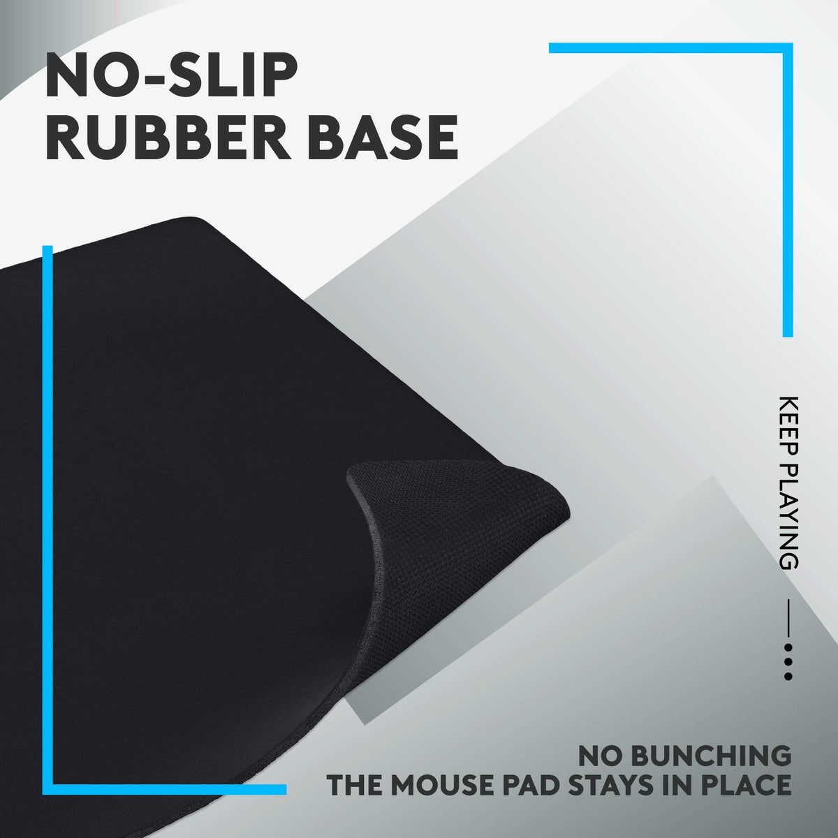 Logitech - G640 Cloth Gaming Mouse Pad with Rubber Base - Black