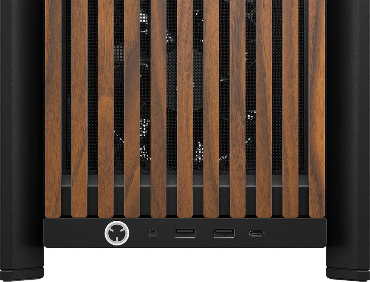 CORSAIR - FRAME 4000D WOOD RS Modular High Airflow Mid-Tower PC Case - Black & Walnut