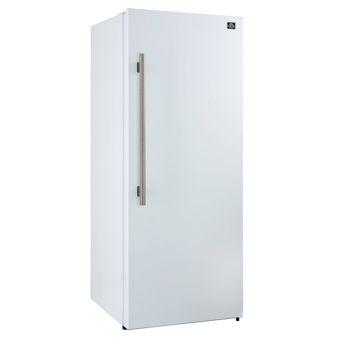 Forno Appliances - Maderno 13.6 Cu. Ft. Right Swing Upright Convertible Freezer with Antique Brass Handles - White