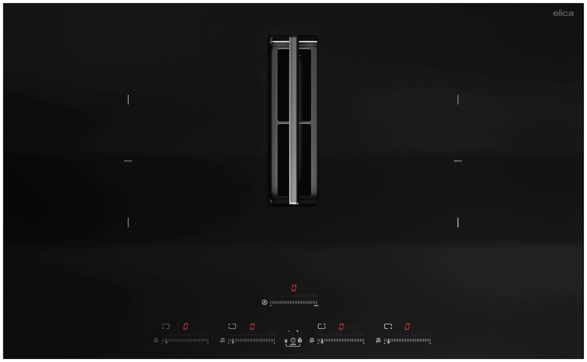 Elica - NikolaTesla Flux 36 in. Induction Downdraft Cooktop - Black