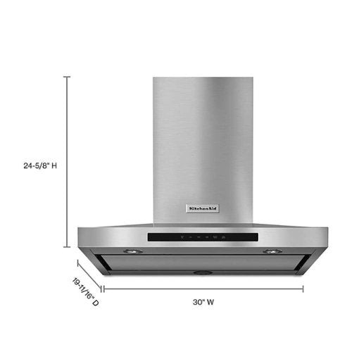 KitchenAid - 30 inches - Convertible - Wall Range Hood - Stainless Steel