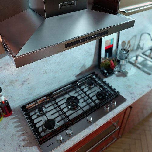 KitchenAid - 36 inches - Convertible - Wall Range Hood - Stainless Steel