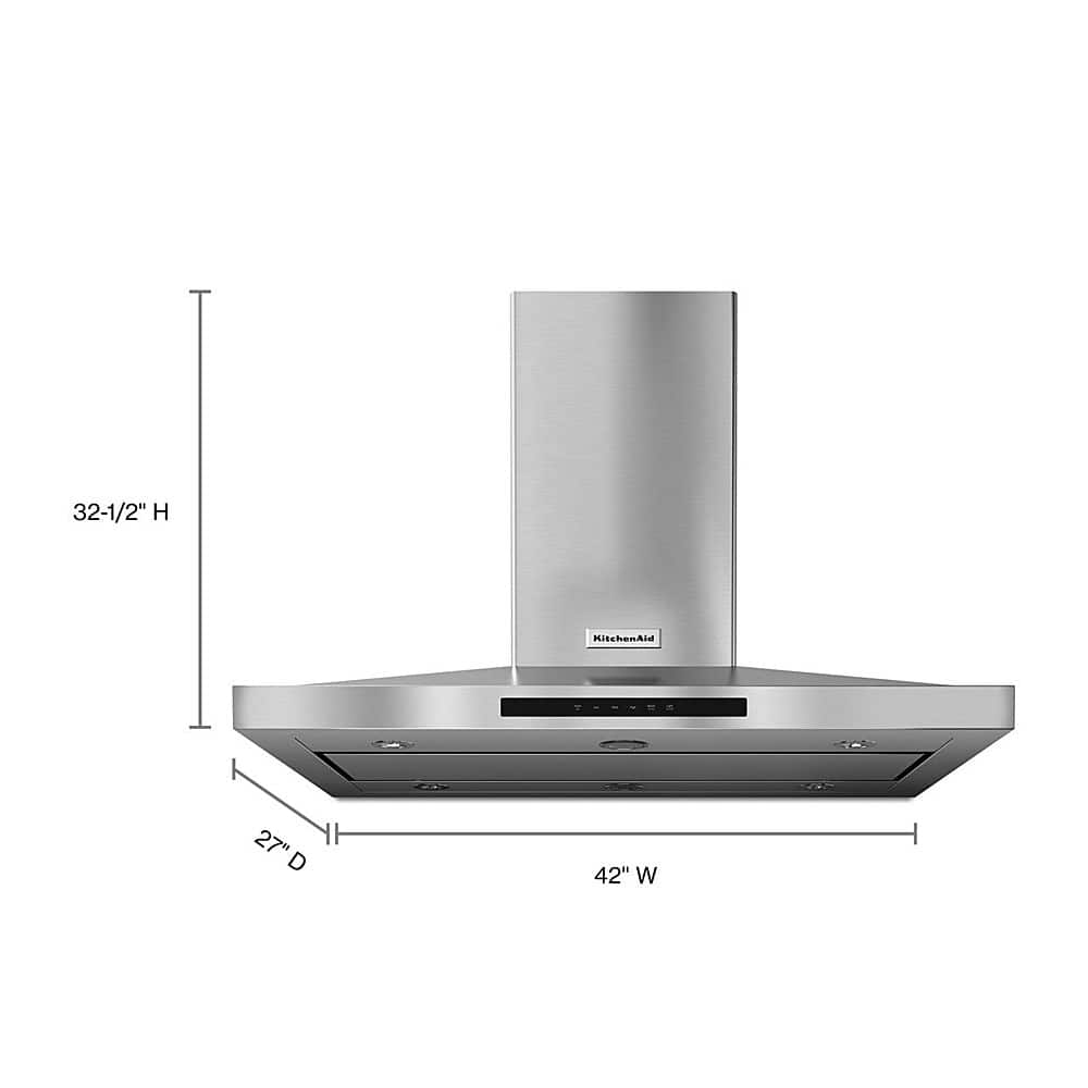 KitchenAid - 42 inches - Convertible - Island Range Hood - Stainless Steel