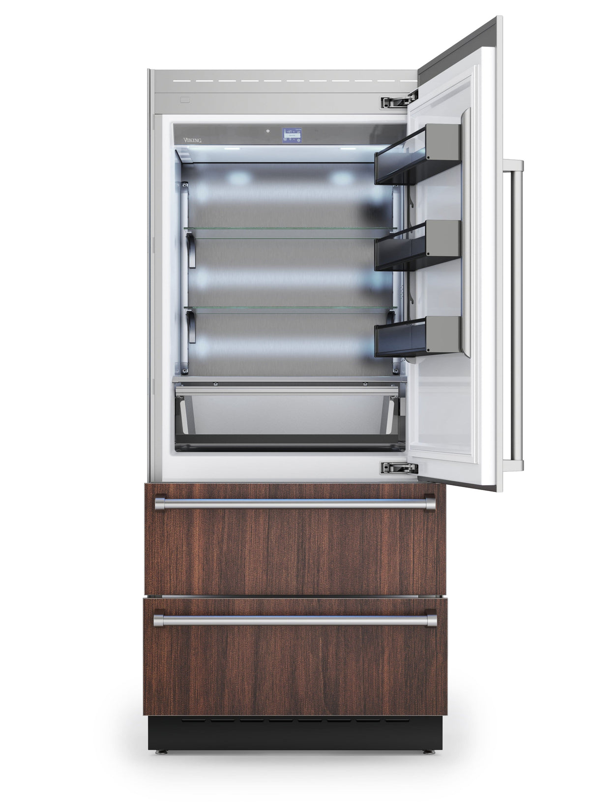 Viking - 36 in. Wide 36"W. VEIL Integrated Bottom Freezer - Custom Panel Right Hinge - Custom Panel Ready