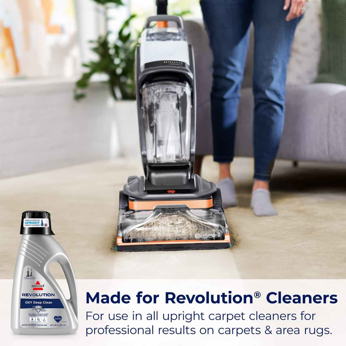BISSELL - Revolution Formula with OXY for Upright Carpet Cleaners (48 oz.) - Silver
