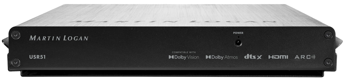 MartinLogan - USR51 Ultra-Slim 5.1 Wall-Mountable A/V Receiver, 50W Per Channel with eARC, Anthem Room Correction, Built-In Streaming - Black
