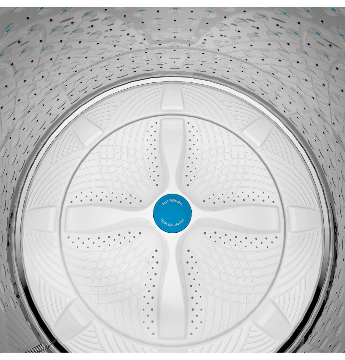 GE Profile - 5.4 Cu. Ft. High-Efficiency Smart Top Load Washer with Adaptive SmartDispense - Sapphire Blue