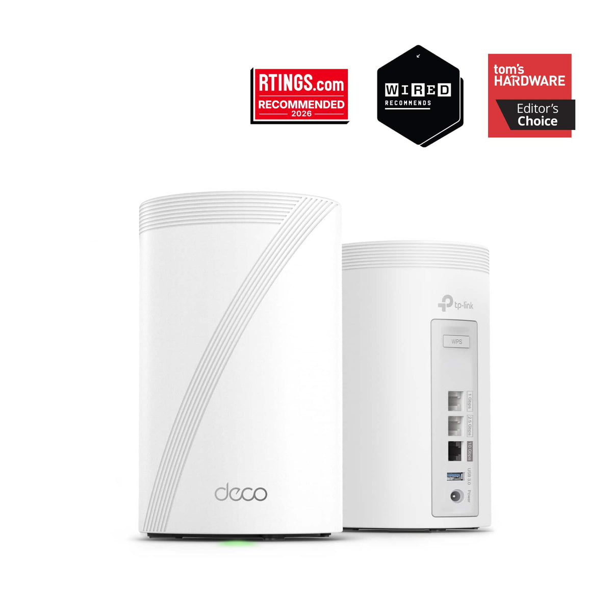 TP-Link - Deco 7 Pro BE11000 Tri-Band Wi-Fi 7 Whole Home Mesh Router System - Deco BE65 Pro (2-pack) - White