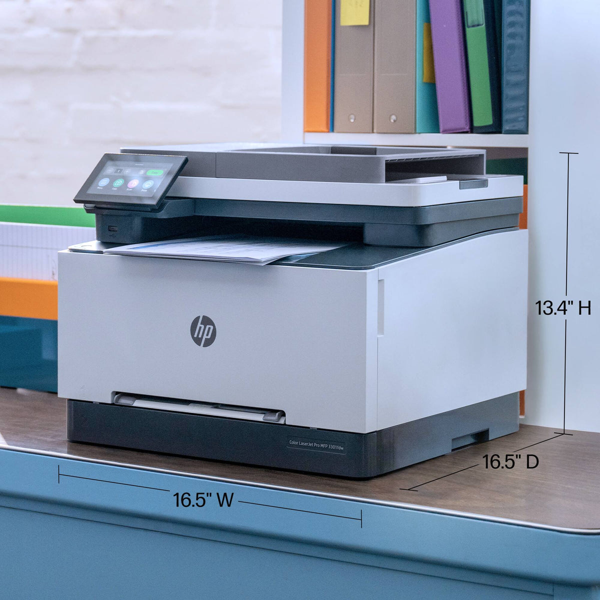 HP - LaserJet Pro MFP 3301fdw Wireless AI-Enabled Color All-in-One Laser Printer - White & Slate