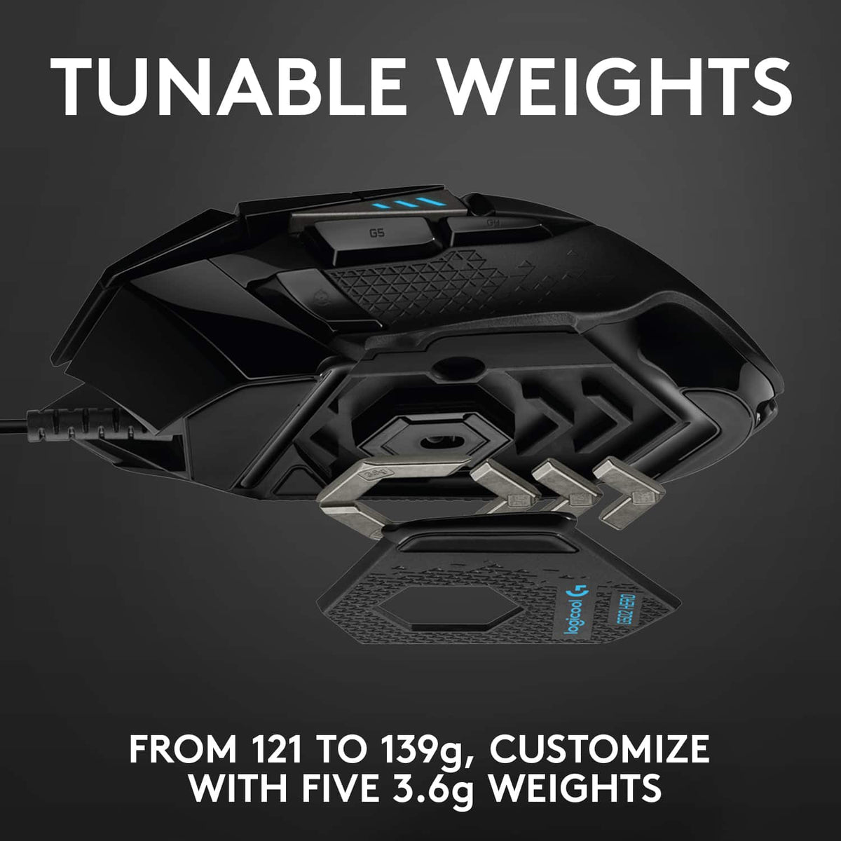 Logitech - G502 HERO Wired Optical Gaming Mouse with RGB Lighting - Wired - Black