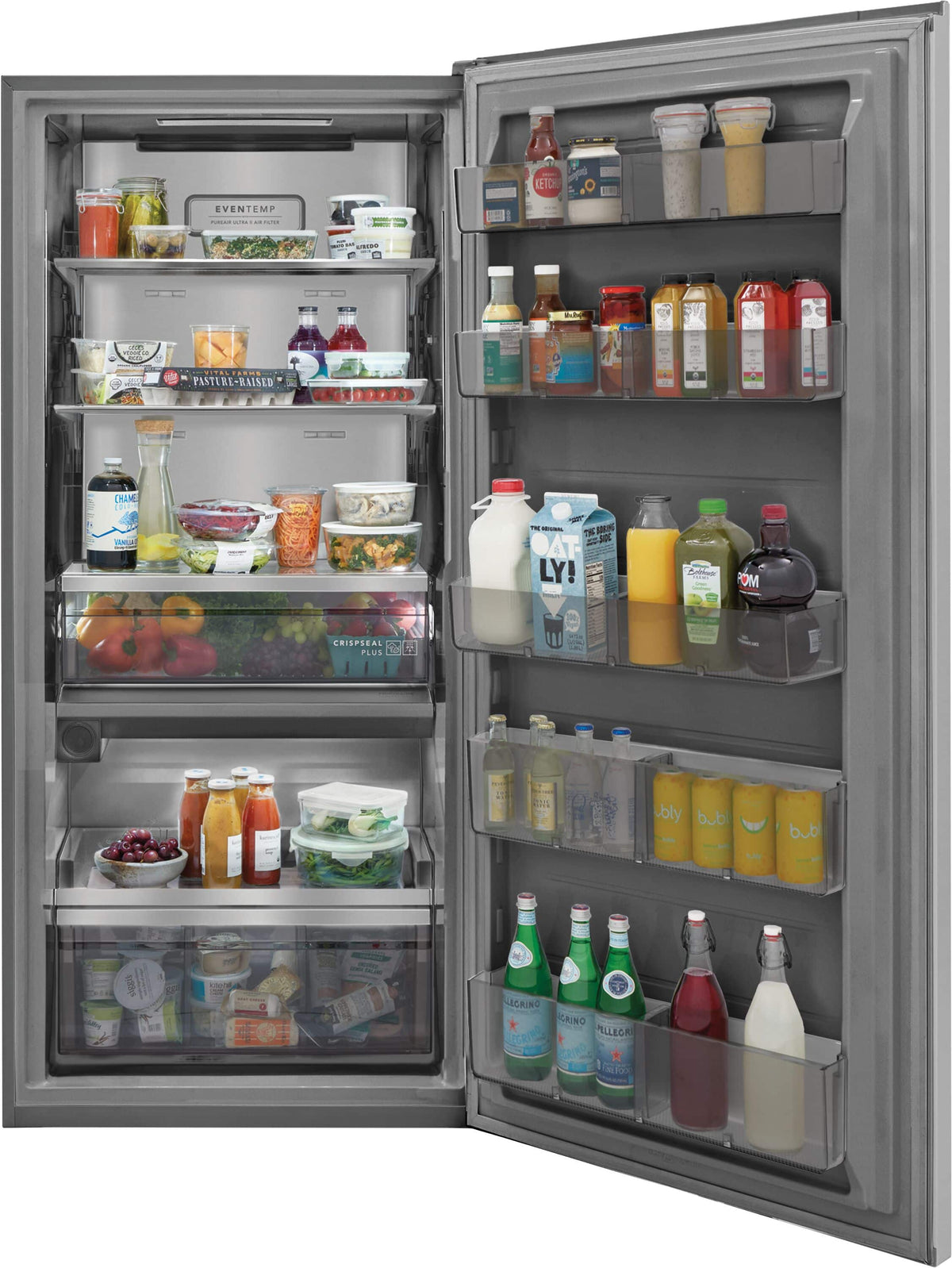 Frigidaire - 19 Cu. Ft. Single-Door Refrigerator - Stainless Steel