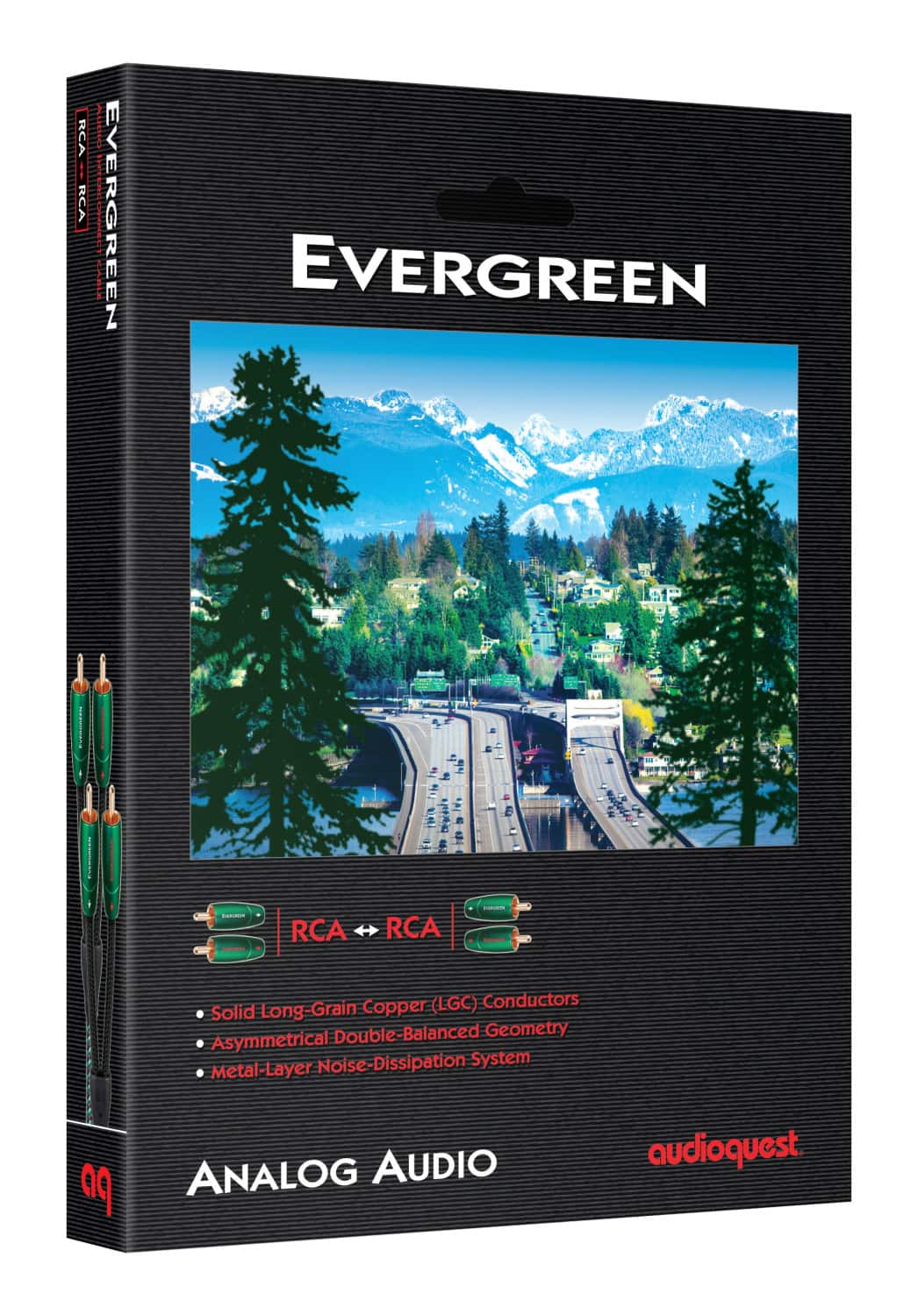 AudioQuest - Evergreen RCA > RCA 2.0' Analog Audio Interconnect Cable - Green on Black