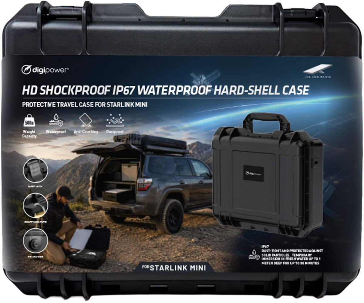 Digipower - Waterproof Hard-Shell Case for Starlink Mini, IP67