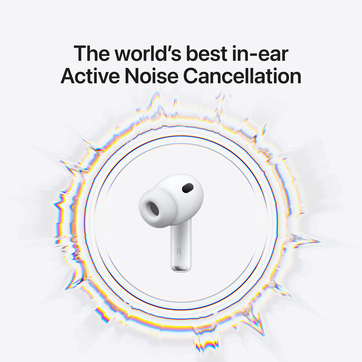Apple - AirPods Pro 3, Wireless Active Noise Cancelling Earbuds with Heart Rate Sensing Feature - White