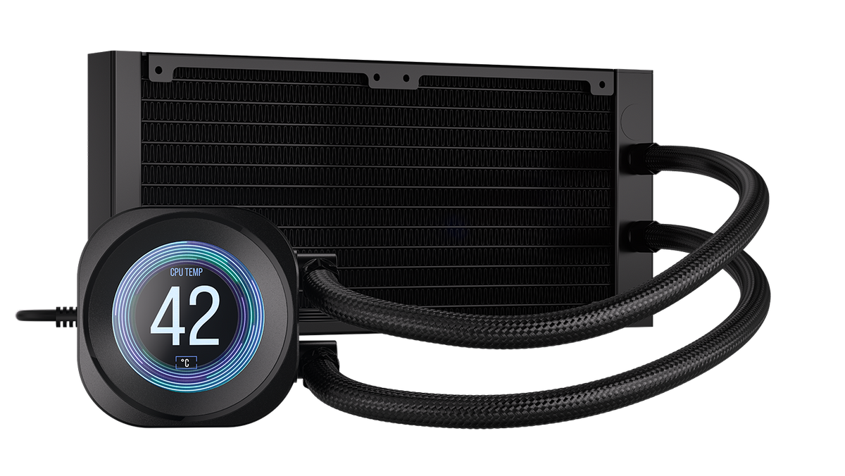 CORSAIR - NAUTILUS 240 RS LCD Liquid CPU Cooler - Black